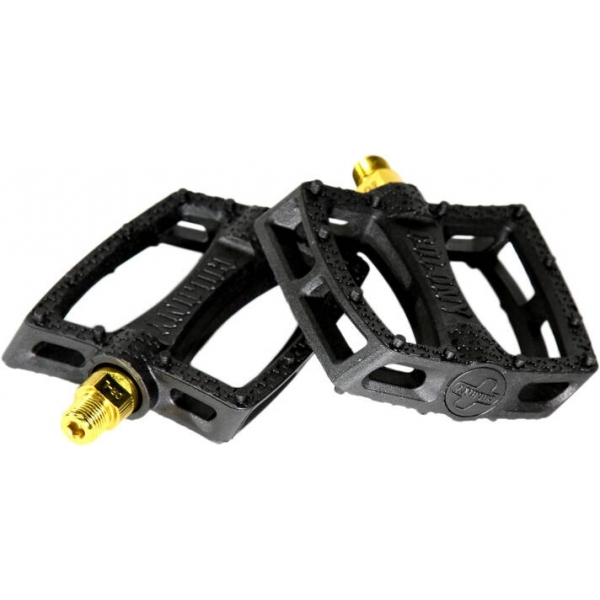 Colony Fantastic Black with gold BMX Pedals